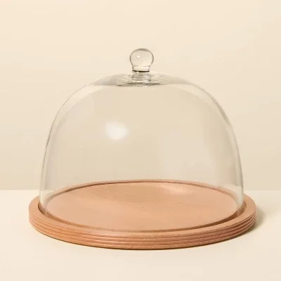 Wood and Glass Cake Stand - Hearth & Hand™ with Magnolia
